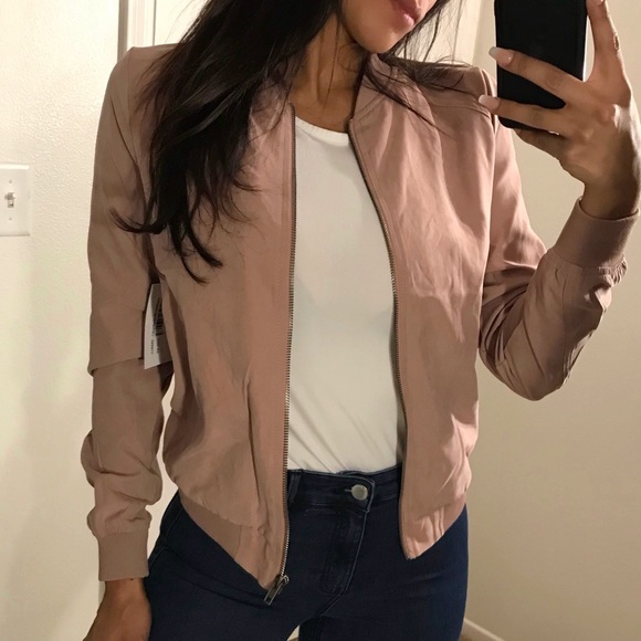 Light bomber jacket- L Pink - Picture 2 of 2